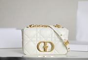 Dior Caro White Gilt Buckle Size 20x12x7 cm - 1