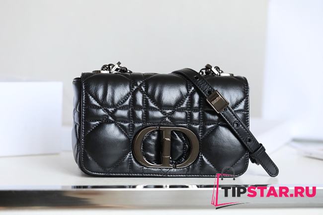 Dior Caro Black Gun Color Buckle Size 20x12x7 cm - 1