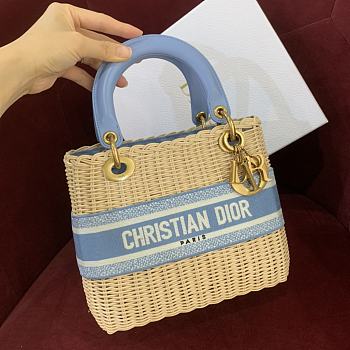 Dior Rattan Diana Bag Size 24x20x11 cm
