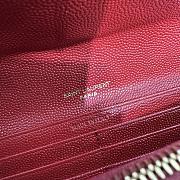 YSL Envelope Snap Long Wallet Red Size 19x11 cm - 5