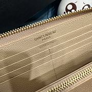 YSL Zipper Long Wallet White Size 19x10 cm - 5
