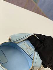 Chanel Round Clutch With Pearl Chain Light Blue Size 12x12x4.5 cm - 5