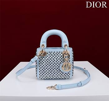 Dior Lady Extra Mini Blue S085685 Size 12x10.2 cm