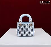 Dior Lady Extra Mini Blue S085685 Size 12x10.2 cm - 2