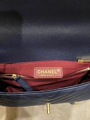 Chanel Coco Dark Blue Gold Hardware Size 18×29×12 cm - 5