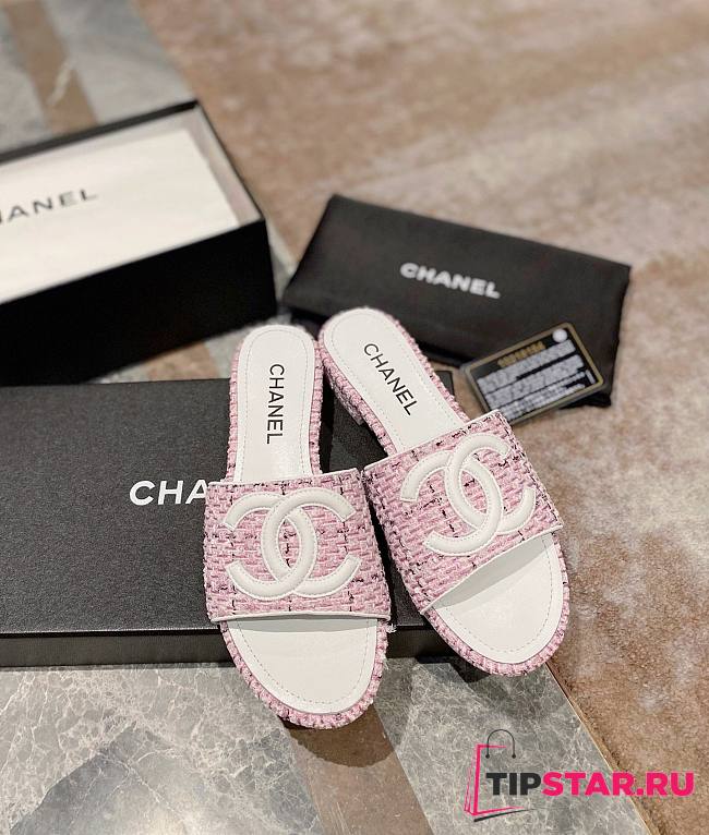Chanel Pink Slippers - 1