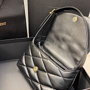 Quilted Sheepskin Shoulder Bag Black Size 24x18x5.5 cm - 5