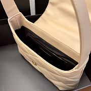 Quilted Sheepskin Shoulder Bag Beige Size 24x18x5.5 cm - 4