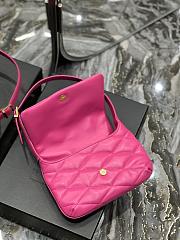 YSL Quilted Sheepskin Shoulder Bag Pink Size 24x18x5.5 cm - 3