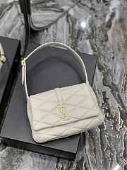 YSL Quilted Sheepskin Shoulder Bag White Size 24x18x5.5 cm - 2