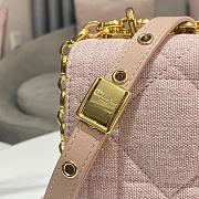 Dior Caro Pink Bag Size 25.5x15.5x8 cm - 5