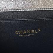 Chanel Classic Bag Silver Lambskin Size 22x16x9 cm - 2