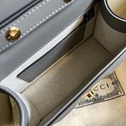 Gucci GG Matelassé Leather Small Handbag Gray Size 18x13x6.5 cm - 3