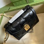 Gucci GG Matelassé Leather Small Handbag Black Size 18x13x6.5 cm - 2