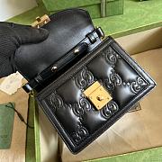 Gucci GG Matelassé Leather Small Handbag Black Size 18x13x6.5 cm - 4