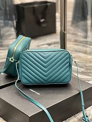 YSL Camera Bag Turquoise Green Gold Buckle Size 23x16x6cm - 4