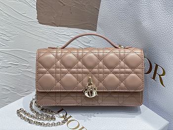 Mini Miss Dior Bag Rose Des Vents Cannage Lambskin Size 21x11.5x4.5 cm