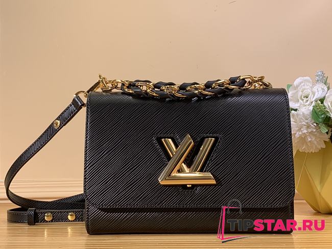 LV Twist MM Bag Epi Leather Black 23x17x9.5 cm - 1