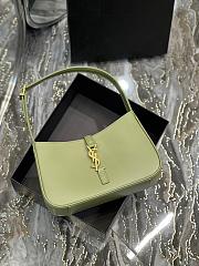 YSL Avocado Green Plain Bag 25X14X6 cm - 3