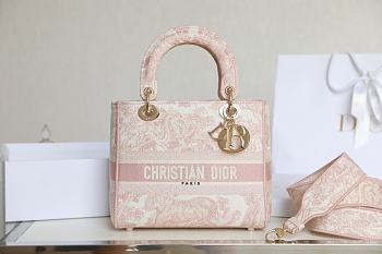 Dior Lady D-Lite Five Grid Diana Bag Size 24x20x11 cm