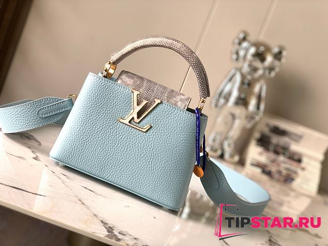Louis Vuitton Capucines BB Bag Olympe Blue M21166 Size 21x14x8 cm - 1