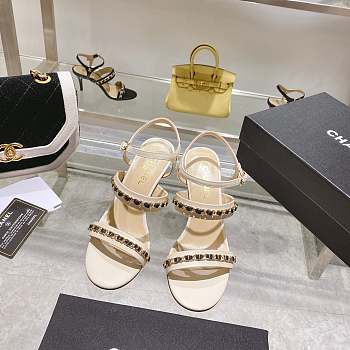 Chanel Catwalk Double C Chain Sandals 7.5 cm