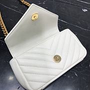 YSL White Mini Bag Size 18x11 cm - 4