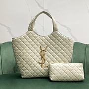 YSL Icare Maxi Shopping Bag White Size 35x7.5x42 cm - 1