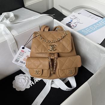 Chanel Brown Backpack Size 21x20x12 cm