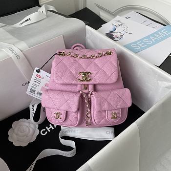 Chanel Pink Backpack Size 21x20x12 cm