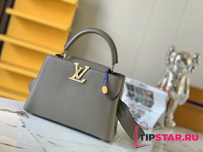 Louis Vuitton Capucines Etain Metallic Gray Size 27x18x9 cm - 1