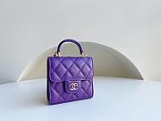 Chanel Mini Vanity With Top Handle Purple Size 11x11x4 cm - 1
