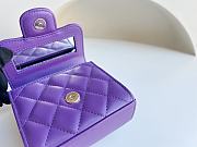 Chanel Mini Vanity With Top Handle Purple Size 11x11x4 cm - 2