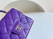 Chanel Mini Vanity With Top Handle Purple Size 11x11x4 cm - 4