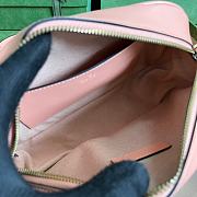 Gucci GG Marmont Shoulder Bag Peach Leather Size 24x13x7 cm - 2