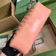 Gucci GG Marmont Shoulder Bag Peach Leather Size 24x13x7 cm - 3