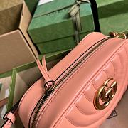 Gucci GG Marmont Shoulder Bag Peach Leather Size 24x13x7 cm - 5