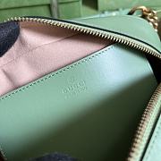 Gucci GG Marmont Shoulder Bag Green Leather Size 24x13x7 cm - 2
