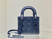 Dior Lady Mini Blue Calfskin Size 17x15x7 cm - 1