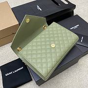 YSL Classic Green Messenger Bag Size 24x17.5x6 cm - 4