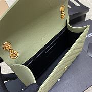 YSL Classic Green Messenger Bag Size 24x17.5x6 cm - 3