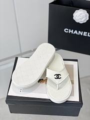 Chanel Summer New Beach White Slippers - 5