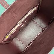 Le 5 À 7 Soft Small In Smooth Leather Hobo Bag Rouge Legion Size 23x22x8.5 cm - 5