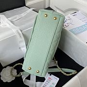 Chanel Light Green With Top Handle Size 23 cm - 3