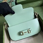 Gucci Horsebit 1955 Small Shoulder Bag Light Green Leather Size 24x13x5 cm - 5