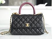 Chanel Coco Handle Lizard Black Small Size 14×24×10 cm - 1