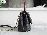 Chanel Coco Handle Lizard Black Small Size 14×24×10 cm - 3