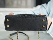 Chanel Coco Handle Lizard Black Small Size 14×24×10 cm - 4