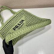 Prada Raffia Tote Green Size 36x38x3 cm - 4