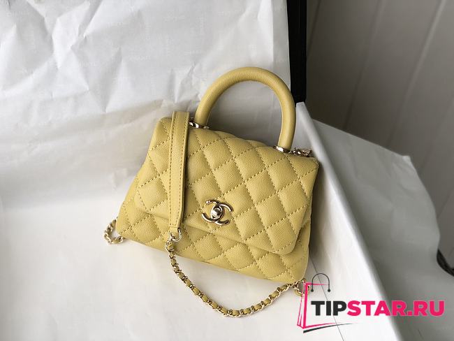 Chanel Coco Handle Mini Yellow Size 13x19x9 cm - 1